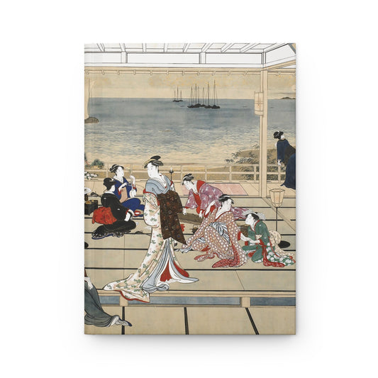 Utamaro Moonline Shinagawa Ukiyo-e Hardcover Journal Matte - Vintage Japanese Art Notebook Writing Diary | RHC 018 MU-NI Japan