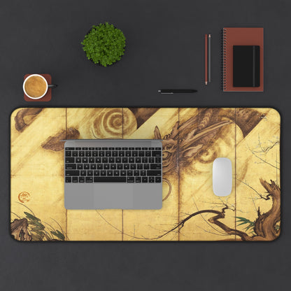Kano School Sanraku Japanese Dragon - Screen Art Desk Mat  Vintage Art Mousepad | RHC MU-NI Japan