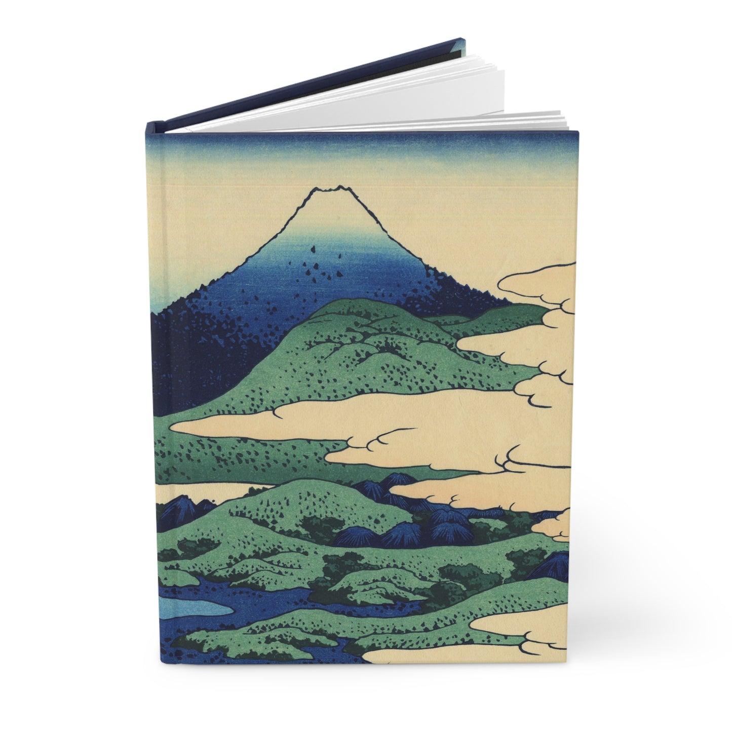 Hokusai Mount Fuji Cranes Ukiyo-e Hardcover Journal Matte - Vintage Japanese Art Notebook Writing Diary | RHC 002 MU-NI Japan