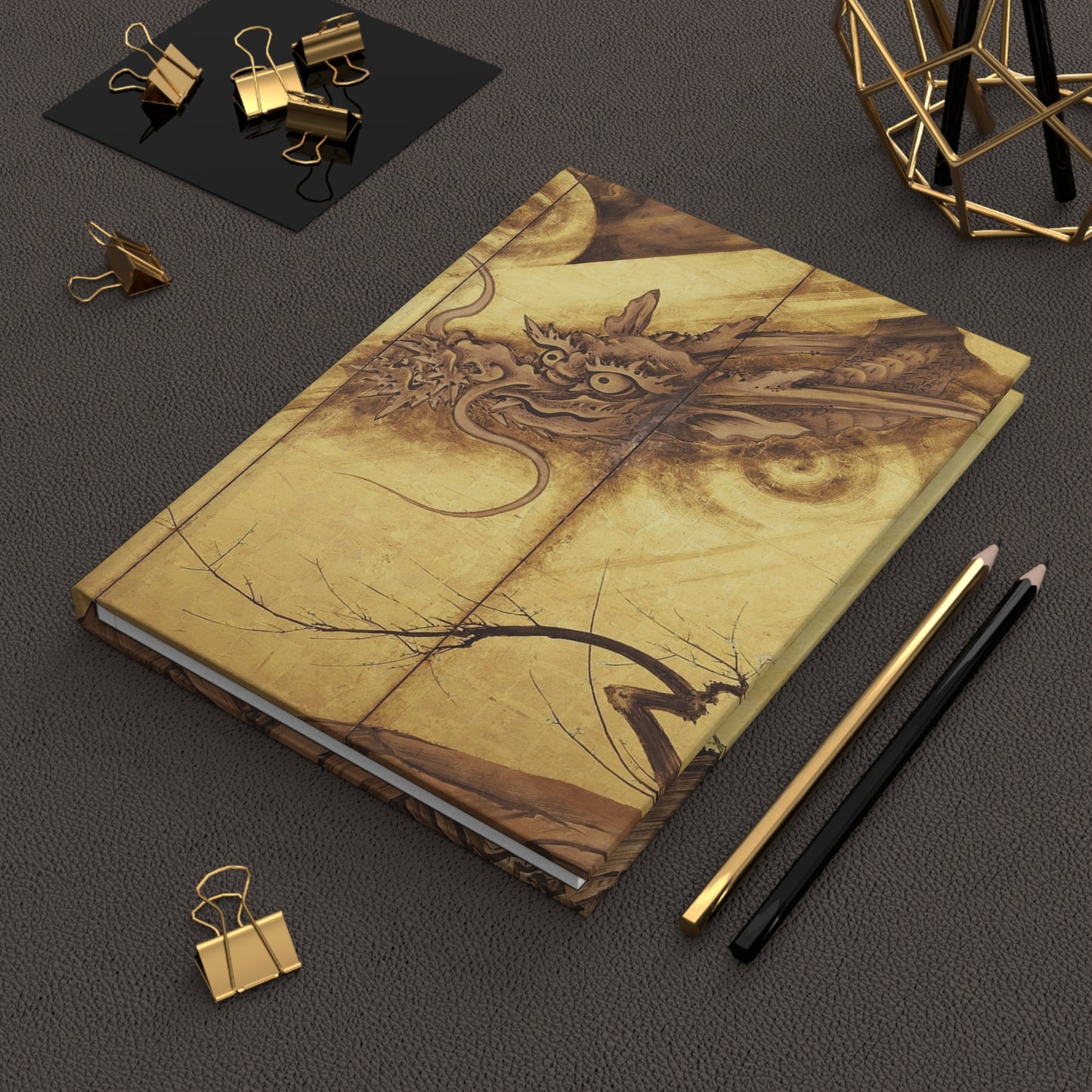 Kano Sanraku Dragon Japanese Art Hardcover Journal Matte - Vintage Mythological Zen Notebook Writing Diary | RHC 021 MU-NI Japan