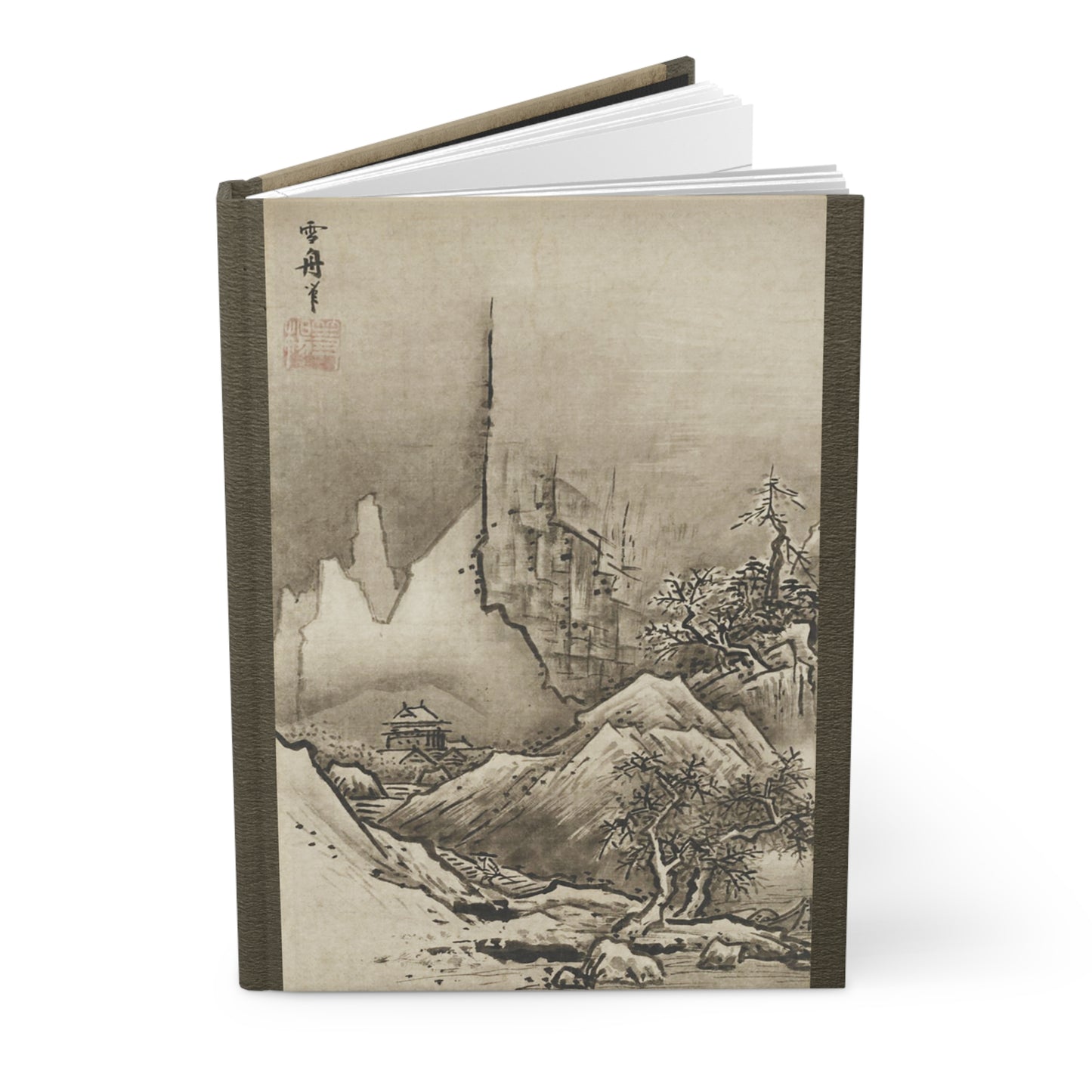 Sesshu Autumn & Winter Landscape Hardcover Journal Matte - Zen Japanese Ink Art National Treasure Notebook | RHC 009 MU-NI Japan