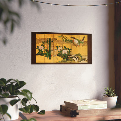 Kano-ha | Phoenix Folding Screen Left Panel Art Print - Japanese Houou Vintage Art Poster | RHC MU-NI Japan