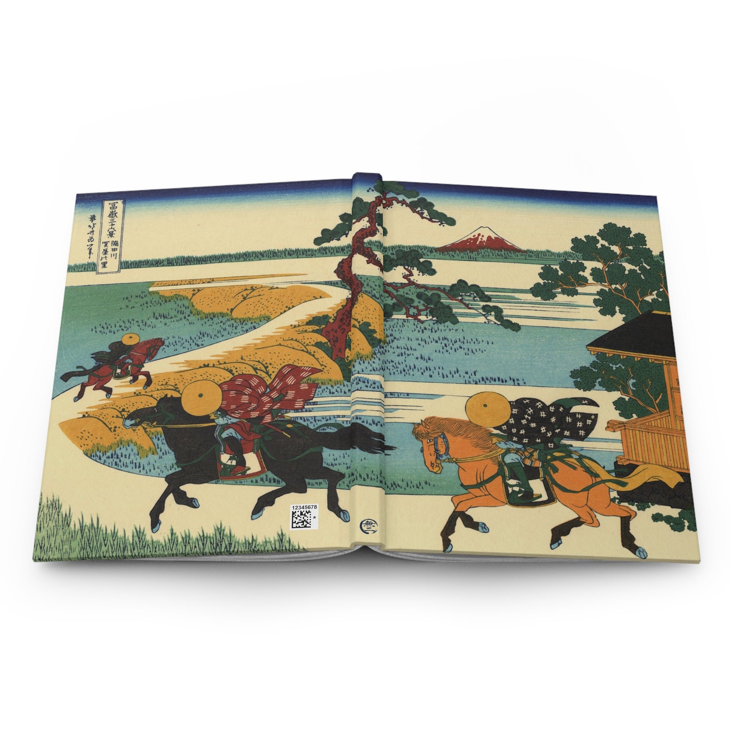 Hokusai Village of Sekiya Sumida River Mount Fuji Ukiyo-e Hardcover Journal Matte - Vintage Japanese Art Notebook | RHC 005 MU-NI Japan