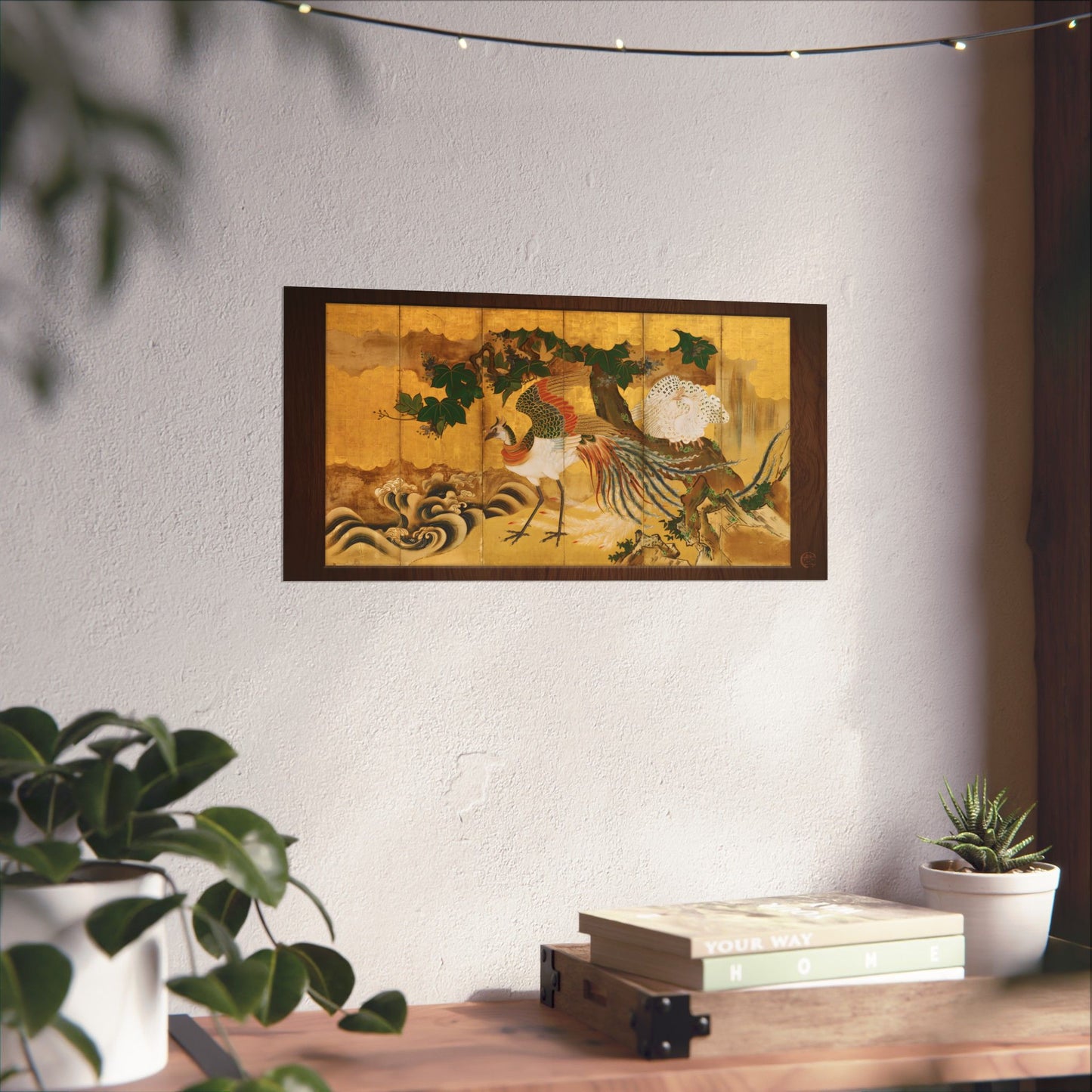 Kano-ha | Phoenix Folding Screen Right Panel Art Print - Japanese Houou Vintage Art Poster | RHC MU-NI Japan