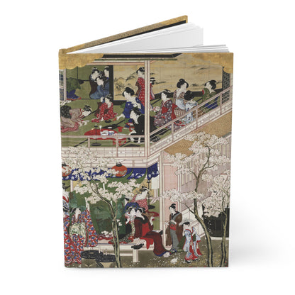 Utamaro Yoshiwara Snow, Moon, and Flowers (Setsugekka) Ukiyo-e Hardcover Journal Matte - Vintage Japanese Art Notebook | RHC 017 MU-NI Japan