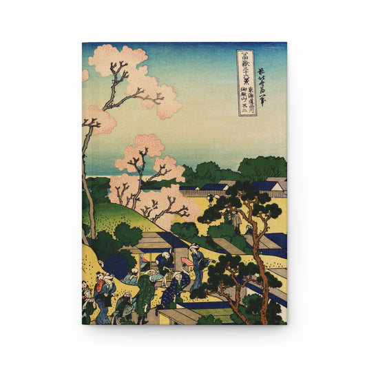 Hokusai Cherry Blossoms Shinagawa Ukiyo-e Hardcover Journal Matte - Vintage Japanese Art Writing Notebook Diary | RHC 003 MU-NI Japan
