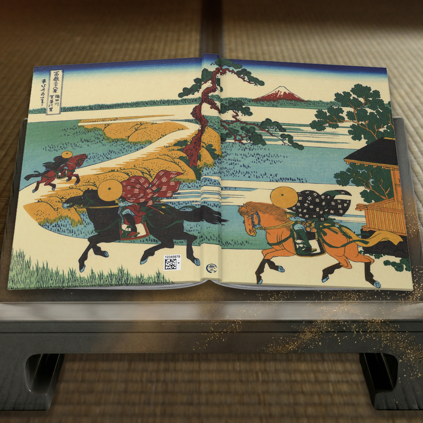 Hokusai Village of Sekiya Sumida River Mount Fuji Ukiyo-e Hardcover Journal Matte - Vintage Japanese Art Notebook | RHC 005 MU-NI Japan