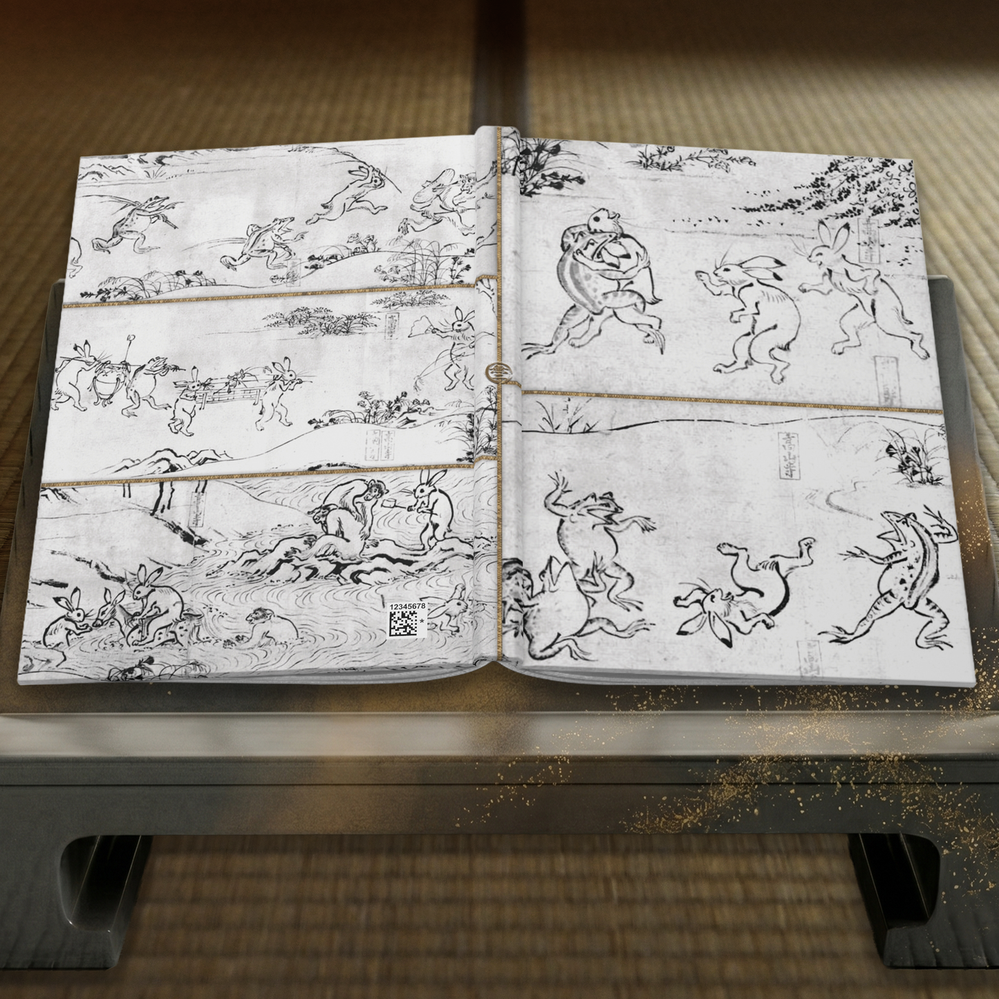 Choju-giga Frolicking Animals Japanese Art Hardcover Journal Matte - Ancient Manga Rabbit Frog Notebook | RHC 010 MU-NI Japan