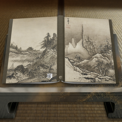 Sesshu Autumn & Winter Landscape Hardcover Journal Matte - Zen Japanese Ink Art National Treasure Notebook | RHC 009 MU-NI Japan