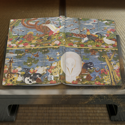Ito Jakuchu Birds and Animals Hardcover Journal Matte - Japanese Art Mosaic Pattern Notebook Writing Diary | RHC 012 MU-NI Japan