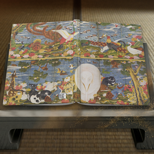 Ito Jakuchu Birds and Animals Hardcover Journal Matte - Japanese Art Mosaic Pattern Notebook Writing Diary | RHC 012 MU-NI Japan