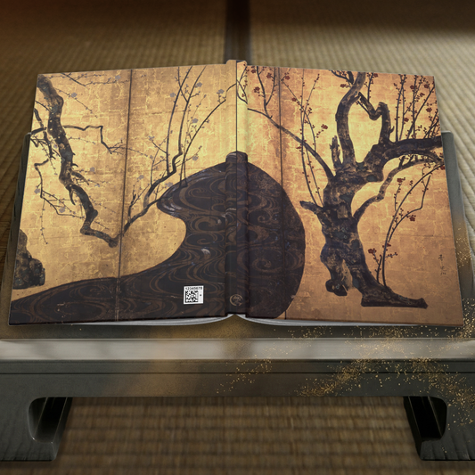 Ogata Korin Red White Plum Blossoms Rinpa Art Hardcover Journal Matte - Japanese Vintage Masterpiece Notebook | RHC 013 MU-NI Japan