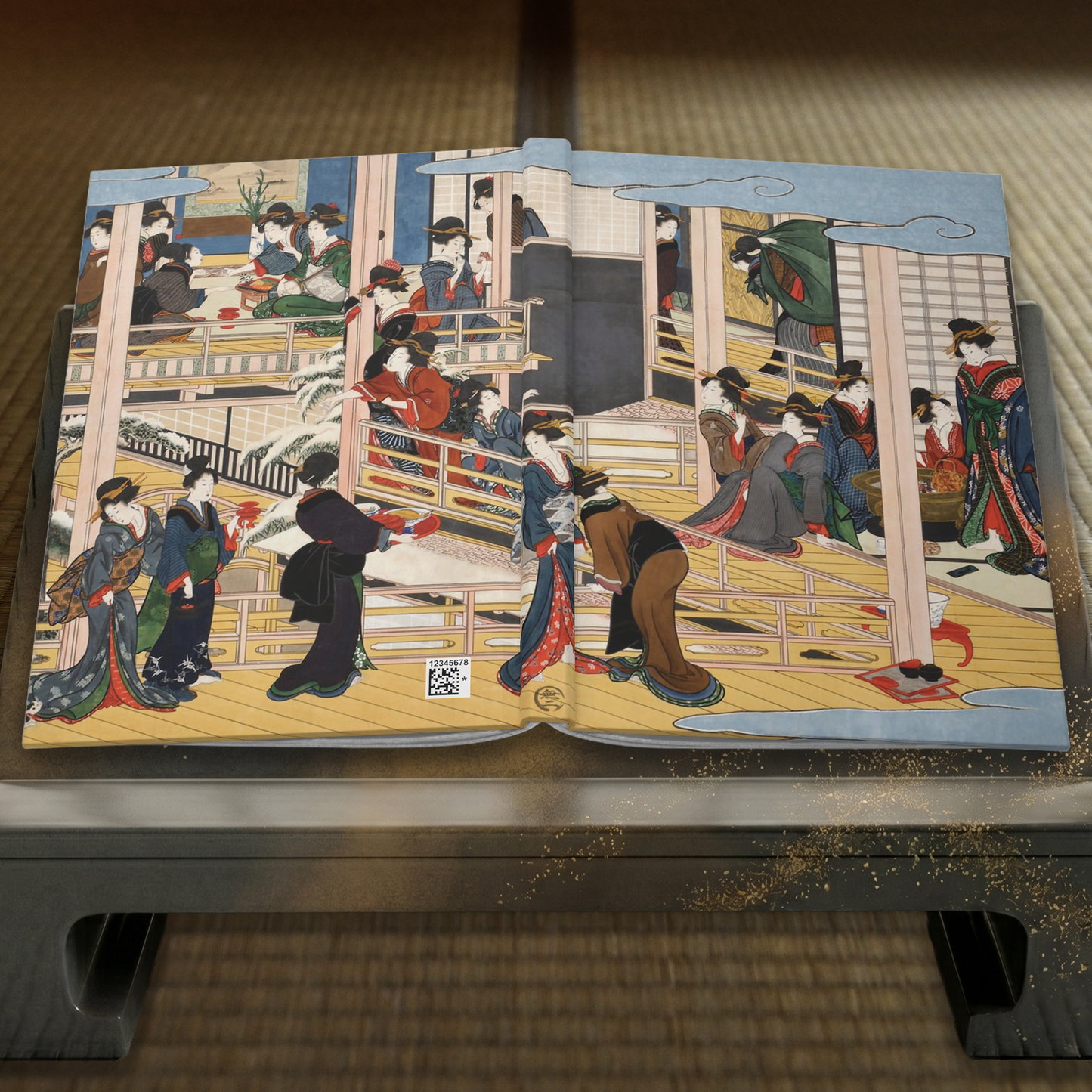 Utamaro Snow at Fukagawa Ukiyo-e Hardcover Journal Matte - Vintage Japanese Art Notebook Writing Diary | RHC 016 MU-NI Japan