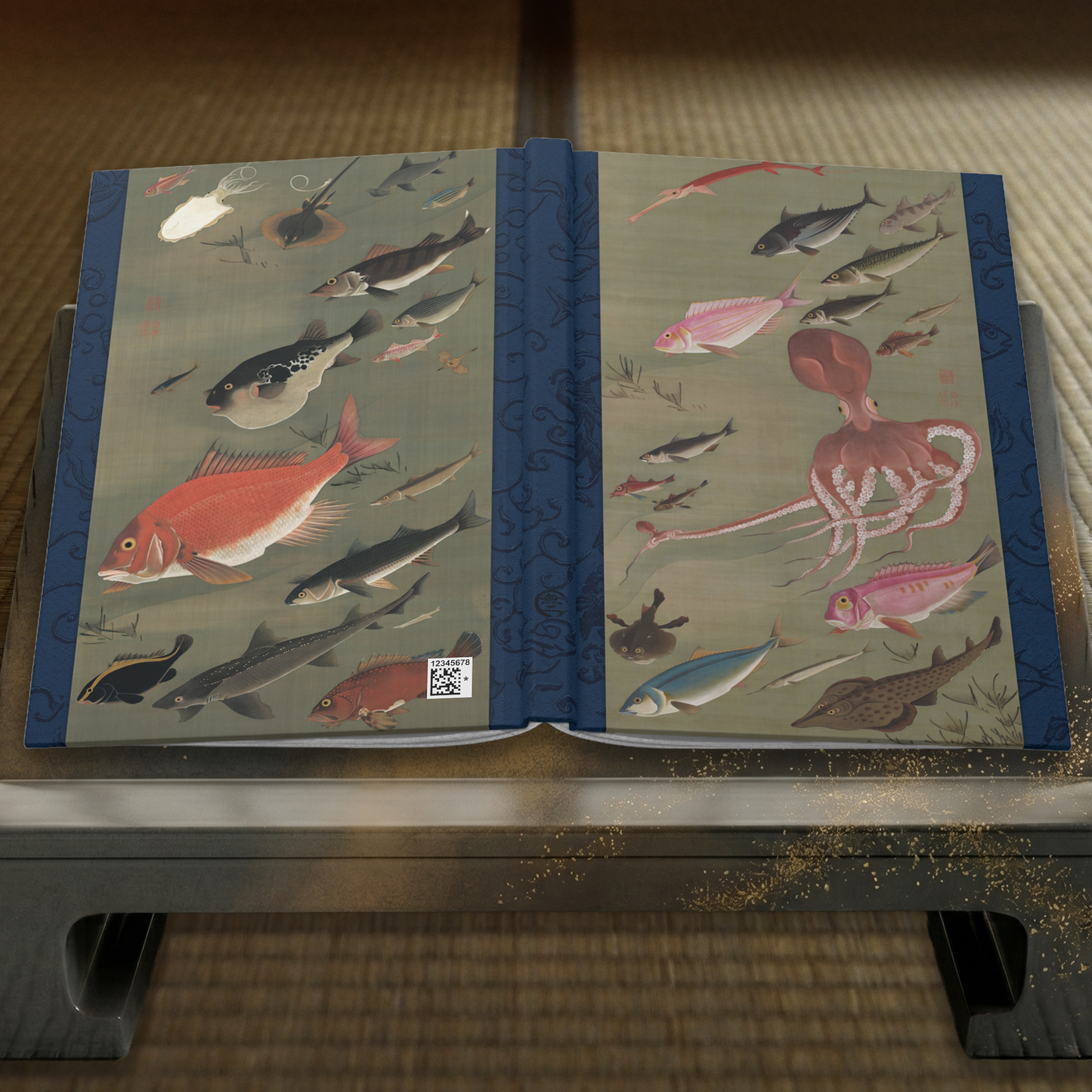 Ito Jakuchu Colorful Fish Ukiyo-e Hardcover Journal Matte - Vintage Japanese Fine Art Notebook Writing Diary | RHC 024 MU-NI Japan