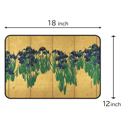 Ogata Korin Irises -  Screen Art Desk Mat - 3sizes, Gaming Mouse Pad | RHC 072 MU-NI Japan