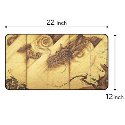 Kano School Sanraku Japanese Dragon - Screen Art Desk Mat  Vintage Art Mousepad | RHC MU-NI Japan