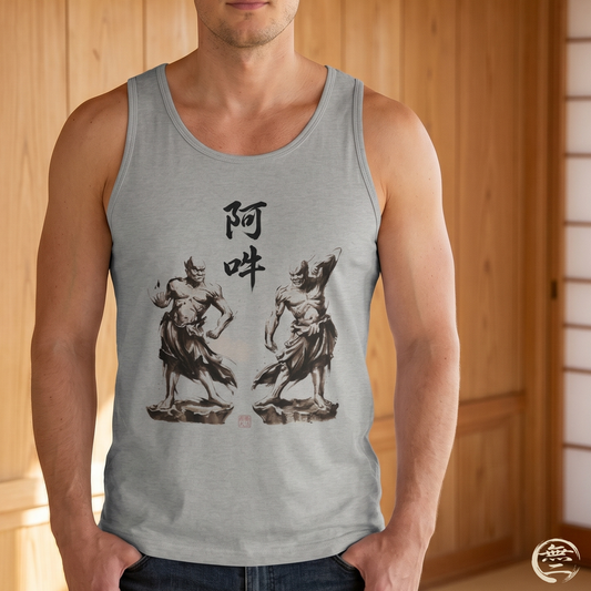 Nioh Guardians Zen Buddhist Art Unisex Jersey Tank Top - Protective Spirit  Minimalist Sumi-e Japandi Design NI1E | MU-NI Japan