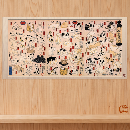 Utagawa Kuniyoshi | Cats Suggested as the 53 Stations of Tokaido Poster, Japanese Cat Ukiyo-e Art Print | RHC MU-NI Japan