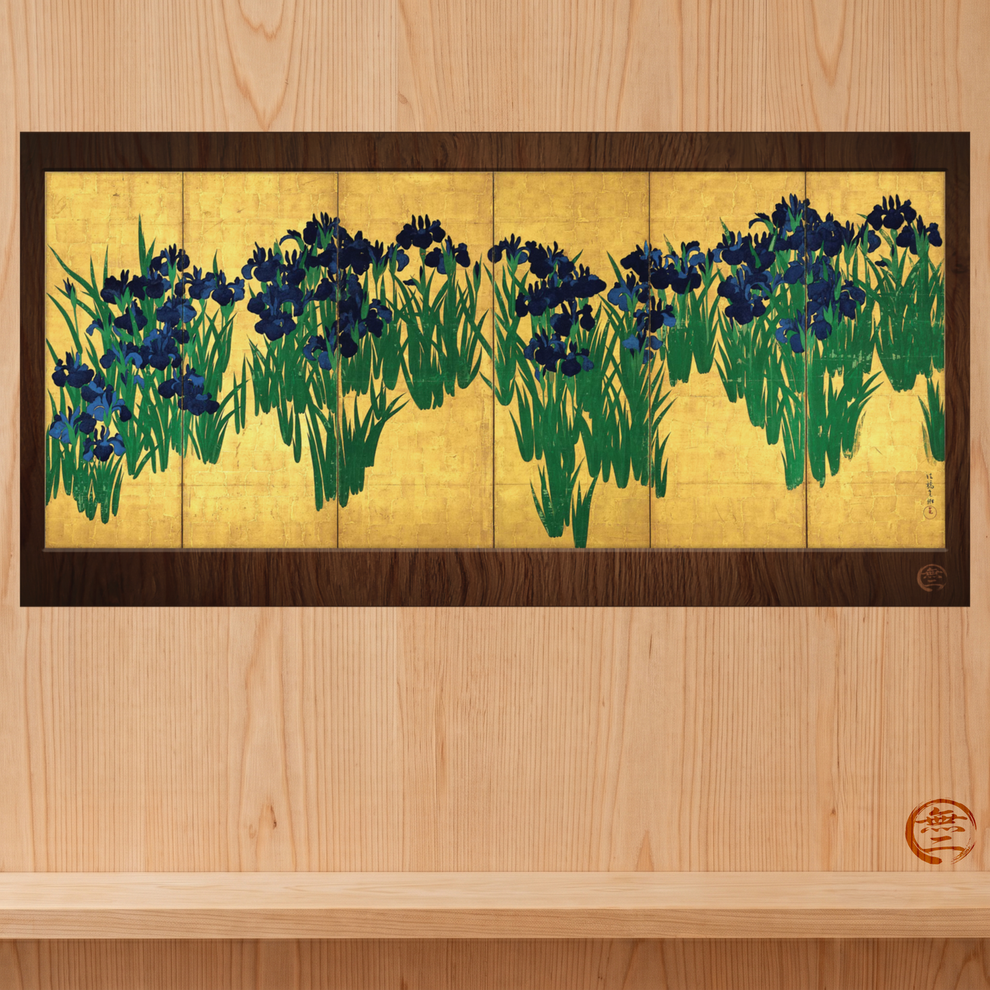 Ogata Korin | Irises Screen Right Panel Art Print - Japanese Vintage Art Poster | RHC MU-NI Japan