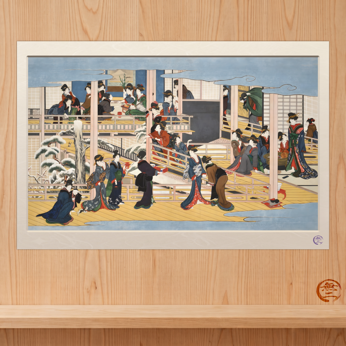 Kitagawa Utamaro | Snow at Fukagawa Art Print - Great Japanese Ukiyo-e Poster | RHC MU-NI Japan