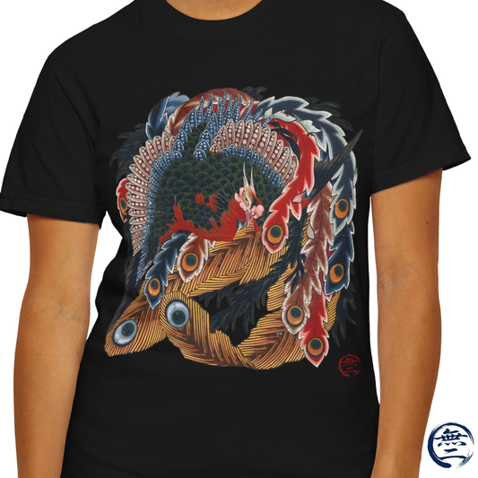 Hokusai Hou-ou Phoenix Art T-Shirt - Japanese Vintage Graphic Tee, Comfort Colors Garment-Dyed Shirt | RHC MU-NI Japan