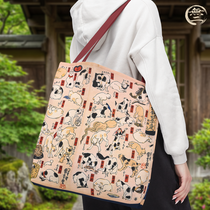 Utagawa Kuniyoshi 53 Cats Japanese Ukiyo-e All Over Print Tote Bag | RHC MU-NI Japan