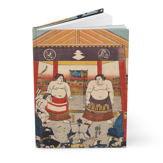 Vintage Sumo Wrestling Ukiyo-e Print Hardcover Journal - Utagawa Kuniyoshi | RHC MU-NI Japan