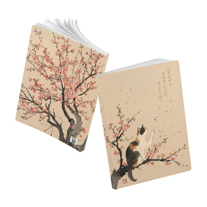 Japanese Calico Cat Cherry Blossom Softcover Journal | MU-NI Japan