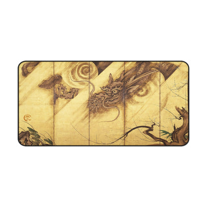Kano School Sanraku Japanese Dragon - Screen Art Desk Mat  Vintage Art Mousepad | RHC MU-NI Japan