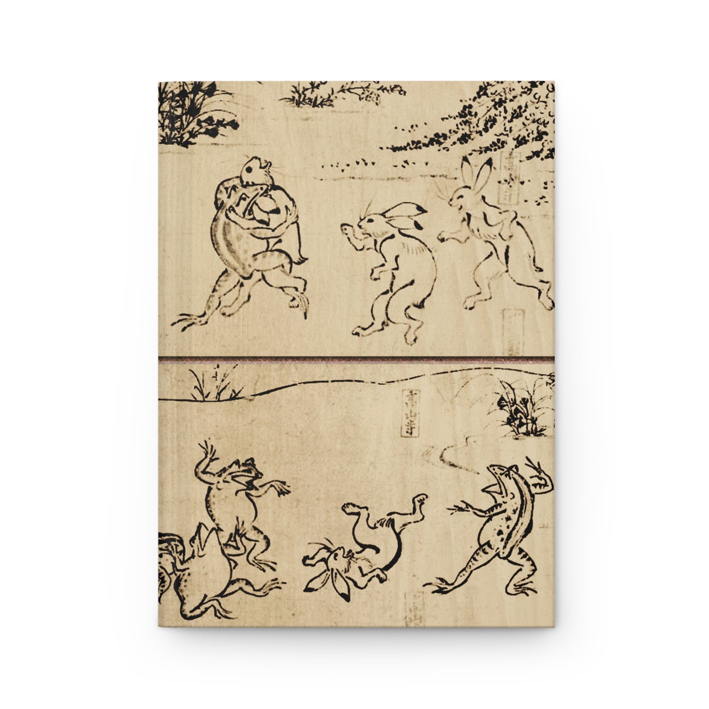Choju-giga Frolicking Animals Japanese Art Hardcover Journal Matte Wood Texture Edition - Ancient Manga  Notebook | RHC 102 MU-NI Japan