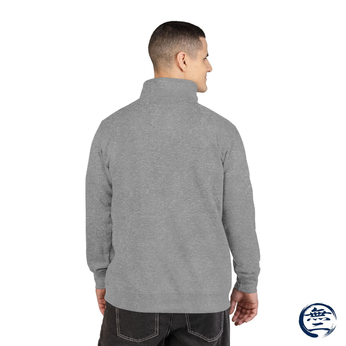 Naoe Kanetsugu Minimalist Kanji Love Samurai Unisex Fleece Pullover (Embroidery) | MU-NI Japan　　　
