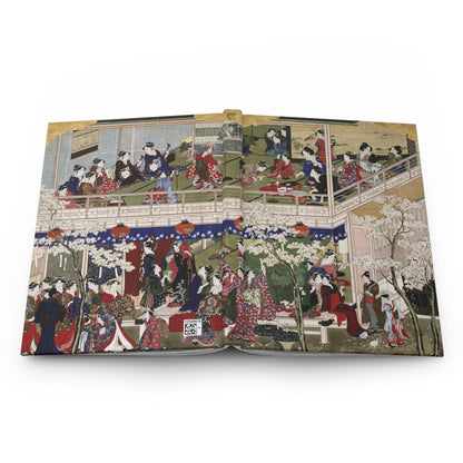 Utamaro Yoshiwara Snow, Moon, and Flowers (Setsugekka) Ukiyo-e Hardcover Journal Matte - Vintage Japanese Art Notebook | RHC 017 MU-NI Japan