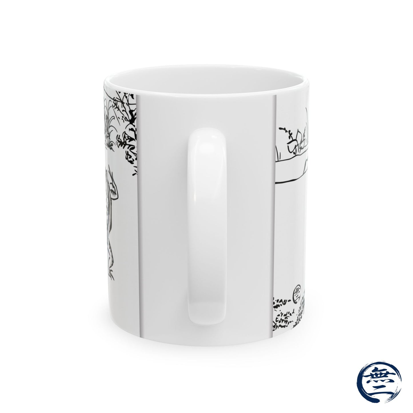 Choju-giga Frogs & Rabbits Ceramic Mug, (11oz, 15oz) - Ancient Japanese Manga Art Coffee Cup | RHC MU-NI Japan