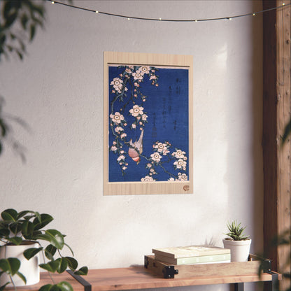Hokusai | Bullfinch and Begonia Art Print - Japanese Bird and Flower Ukiyo-e Poster | RHC MU-NI Japan