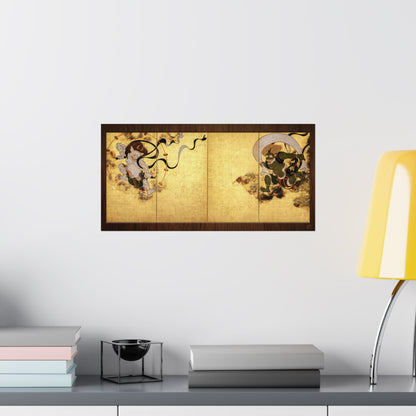 Tawaraya Sotatsu | Wind God and Thunder God Raijin Fujin Art Print- Japanese Vintage Art Poster | RHC MU-NI Japan