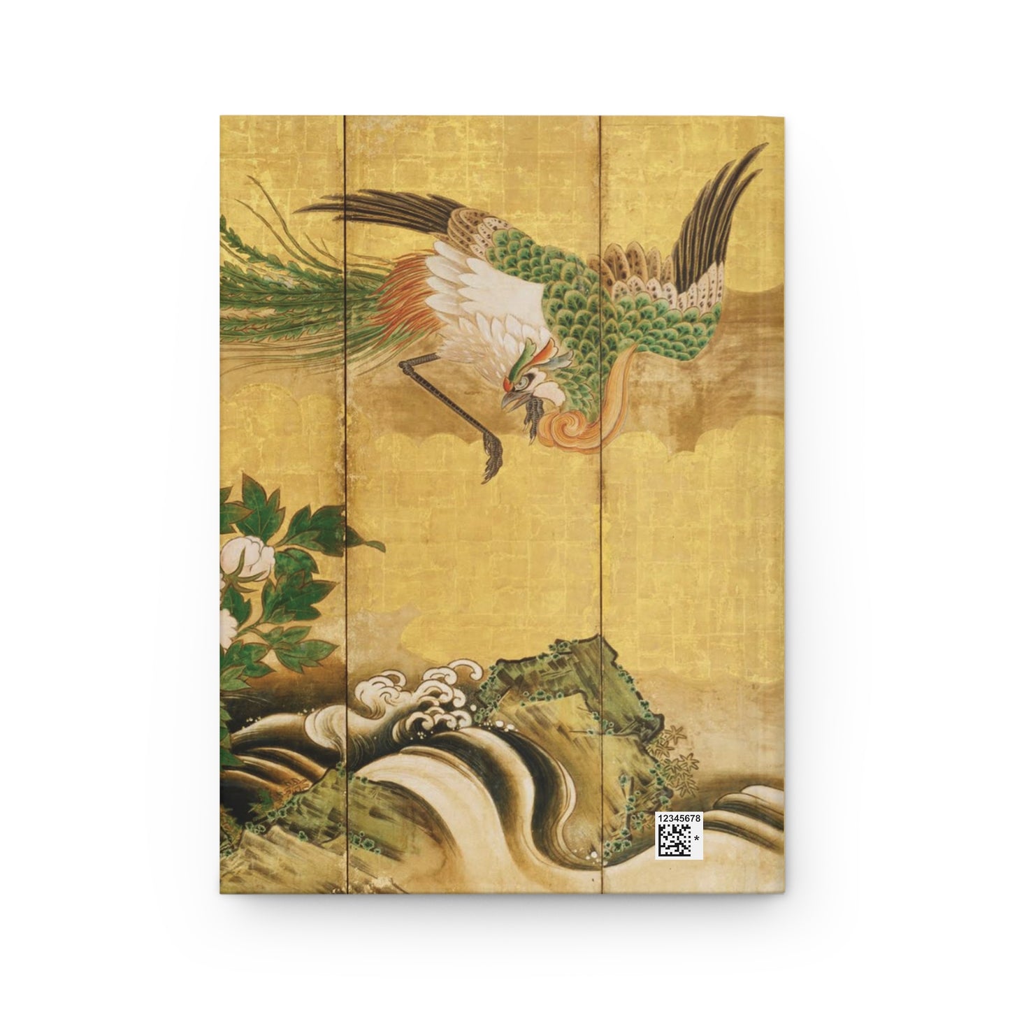 Kano School Houou Phoenix Gold Leaf Screen Japanese Art Hardcover Journal Matte - Vintage Mythical Bird Notebook | RHC 025 MU-NI Japan