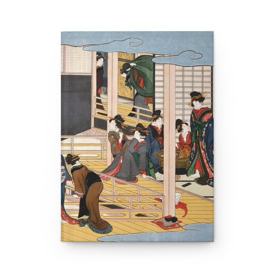 Utamaro Snow at Fukagawa Ukiyo-e Hardcover Journal Matte - Vintage Japanese Art Notebook Writing Diary | RHC 016 MU-NI Japan