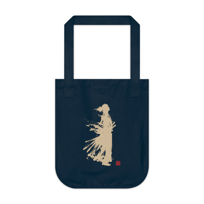 Zen Samurai Tote - Japanese Kanji "One and Only" Canvas Tote Bag Dark | SR2C  MU-NI Japan