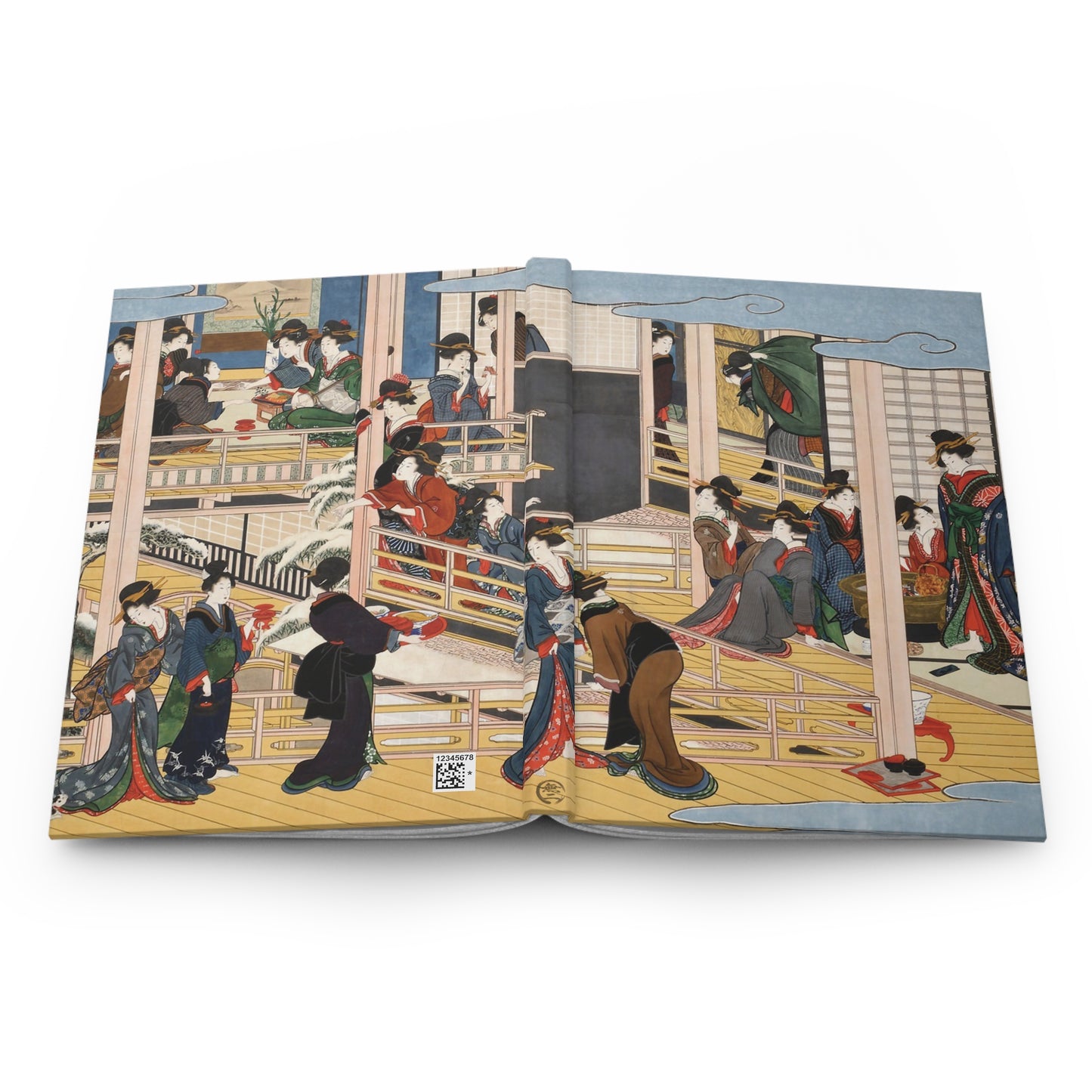 Utamaro Snow at Fukagawa Ukiyo-e Hardcover Journal Matte - Vintage Japanese Art Notebook Writing Diary | RHC 016 MU-NI Japan