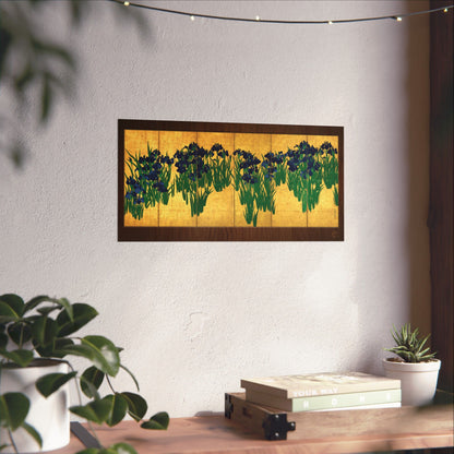 Ogata Korin | Irises Screen Right Panel Art Print - Japanese Vintage Art Poster | RHC MU-NI Japan