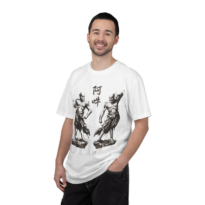 Nioh Guardians A-un Graphic Tee - Ink Wash Painting Japanese Zen Buddhist Art, Protective Spirit Minimalist Design T-shirt NI2T | MU-NI Japan