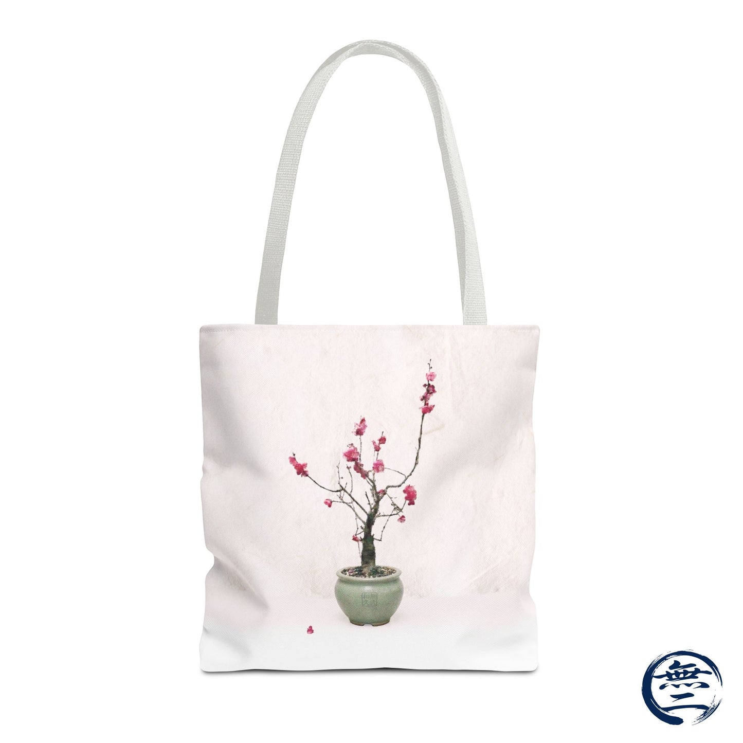 Japanese Red Plum Bonsai Tote Bag - Zen Aesthetic All-Over Print Handbag, Abstract Japandi Art Spring Floral Gift PL1D | MU-NI Japan