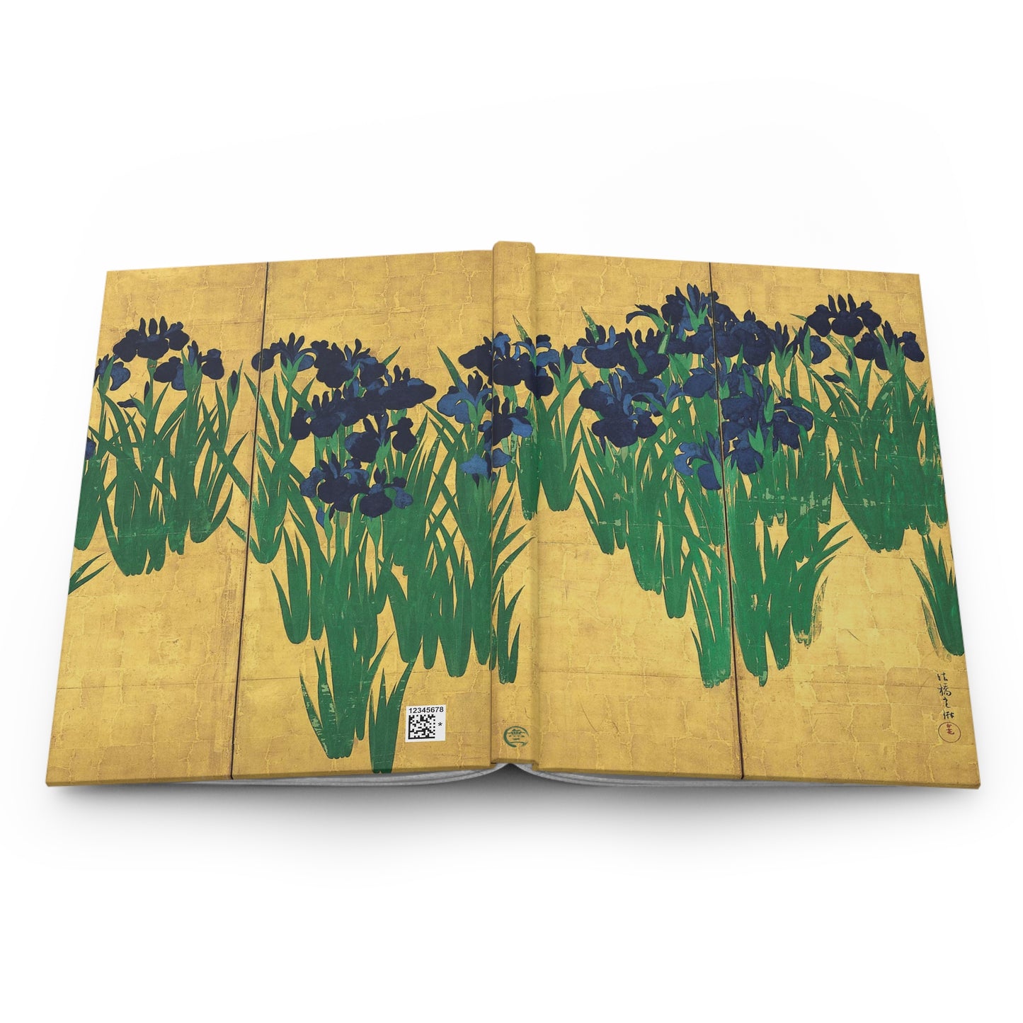 Ogata Korin Irises Japanese Art Hardcover Journal Matte - Vintage Floral Rinpa Gold Design Notebook | RHC 007 MU-NI Japan