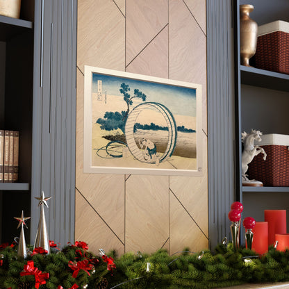 Hokusai Bishu Fujimihara Wooden Tub Mount Fuji Ukiyo-e Poster - Art Print with 3D Effect Frame | RHC MU-NI Japan