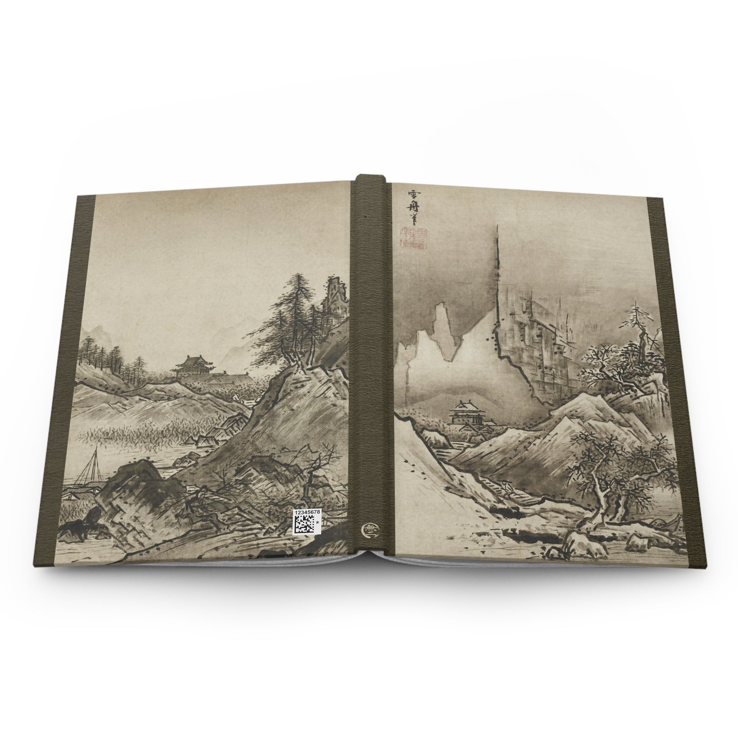 Sesshu Autumn & Winter Landscape Hardcover Journal Matte - Zen Japanese Ink Art National Treasure Notebook | RHC 009 MU-NI Japan