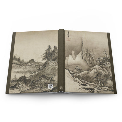 Sesshu Autumn & Winter Landscape Hardcover Journal Matte - Zen Japanese Ink Art National Treasure Notebook | RHC 009 MU-NI Japan