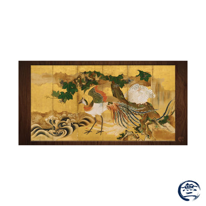 Kano-ha | Phoenix Folding Screen Right Panel Art Print - Japanese Houou Vintage Art Poster | RHC MU-NI Japan