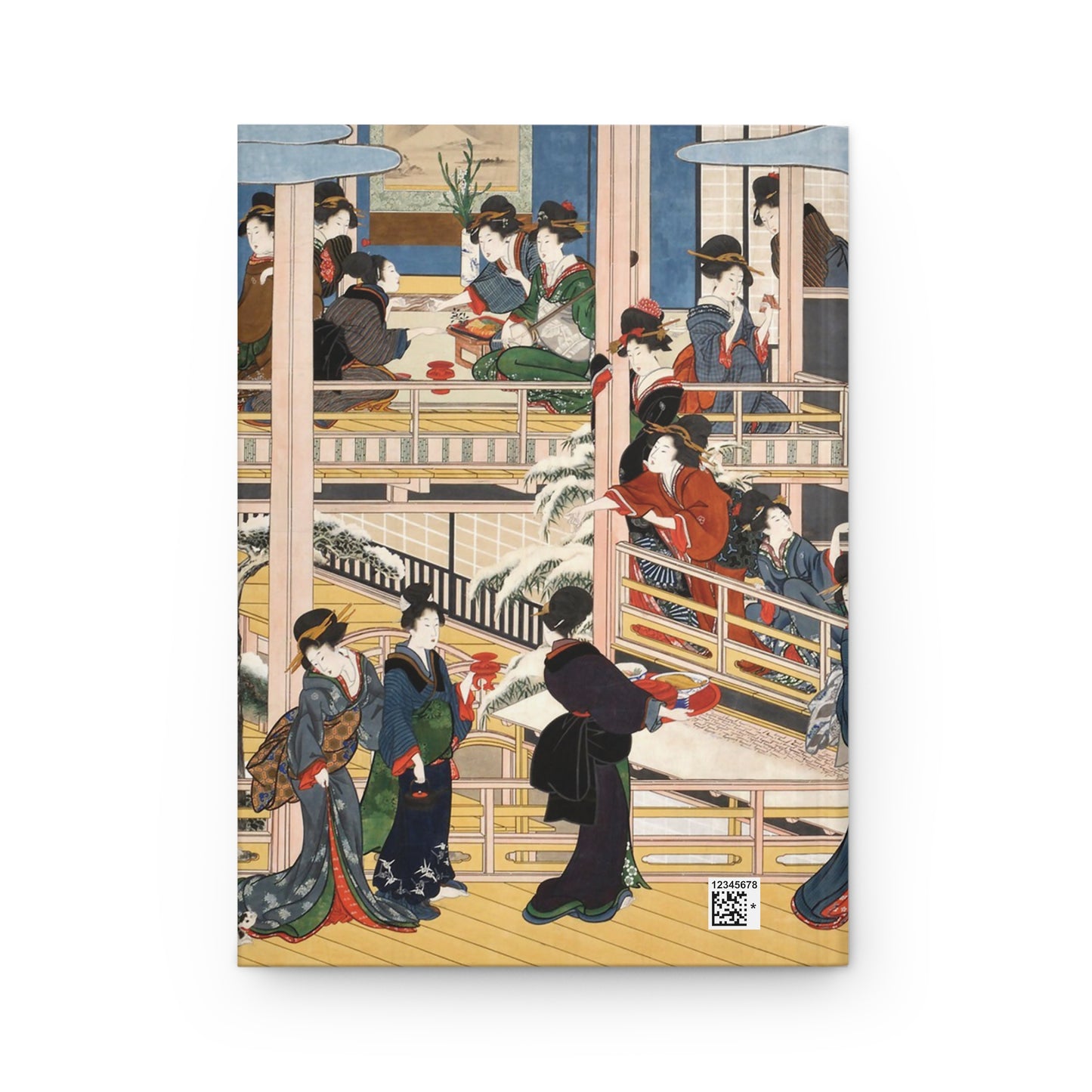 Utamaro Snow at Fukagawa Ukiyo-e Hardcover Journal Matte - Vintage Japanese Art Notebook Writing Diary | RHC 016 MU-NI Japan