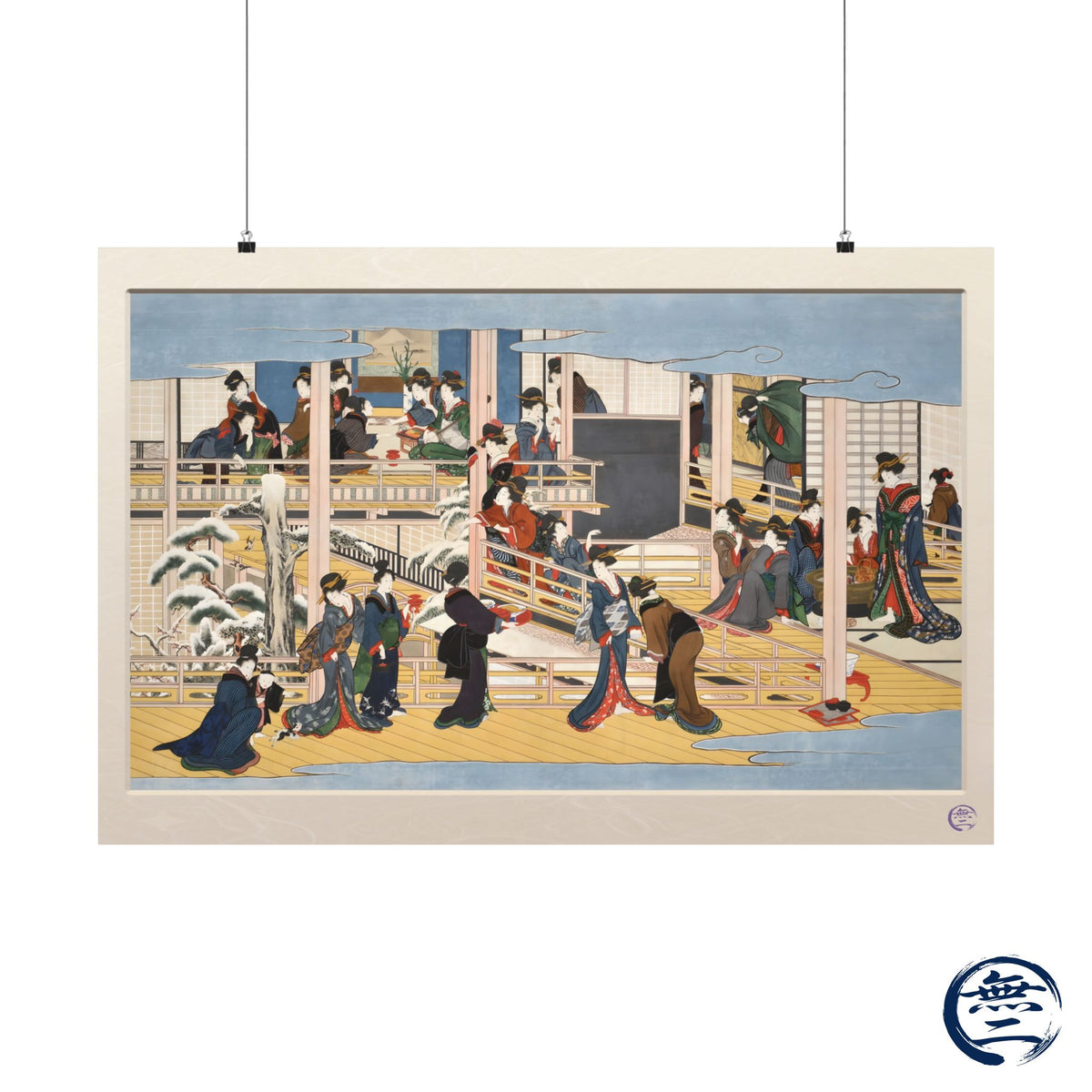 Kitagawa Utamaro | Snow at Fukagawa Art Print - Great Japanese Ukiyo-e Poster | RHC MU-NI Japan