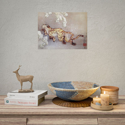 Hokusai Tiger in the Snow Matte Art Print - The Soul of Japanese Greatest Artist Poster | RHC MU-NI Japan
